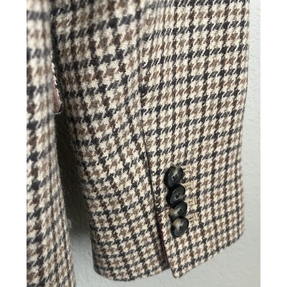 NWT! Everlane Women's 0 The Italian Wool Oversized Blazer - Camel Houndstooth - Picture 9 of 10